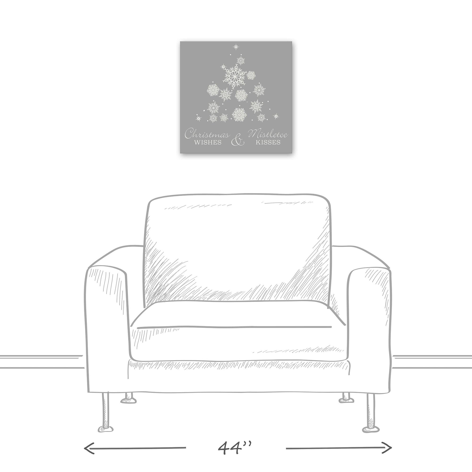 Snowflake Christmas Tree Canvas Wall Art